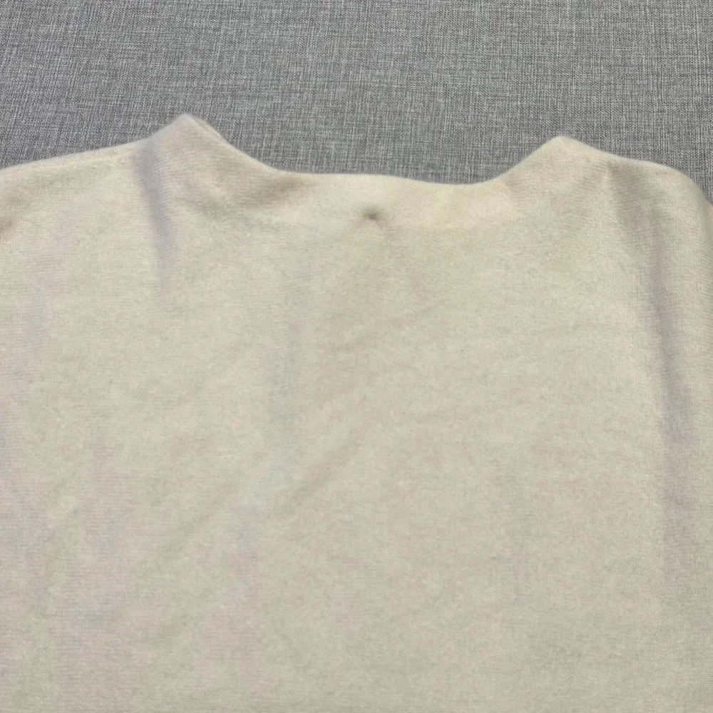 Margaret O'Leary Sweater Pullover Womens XS White 100% Cashmere Striped‎